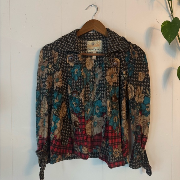 American Rag Houndstooth Floral Blazer - Picture 1 of 10
